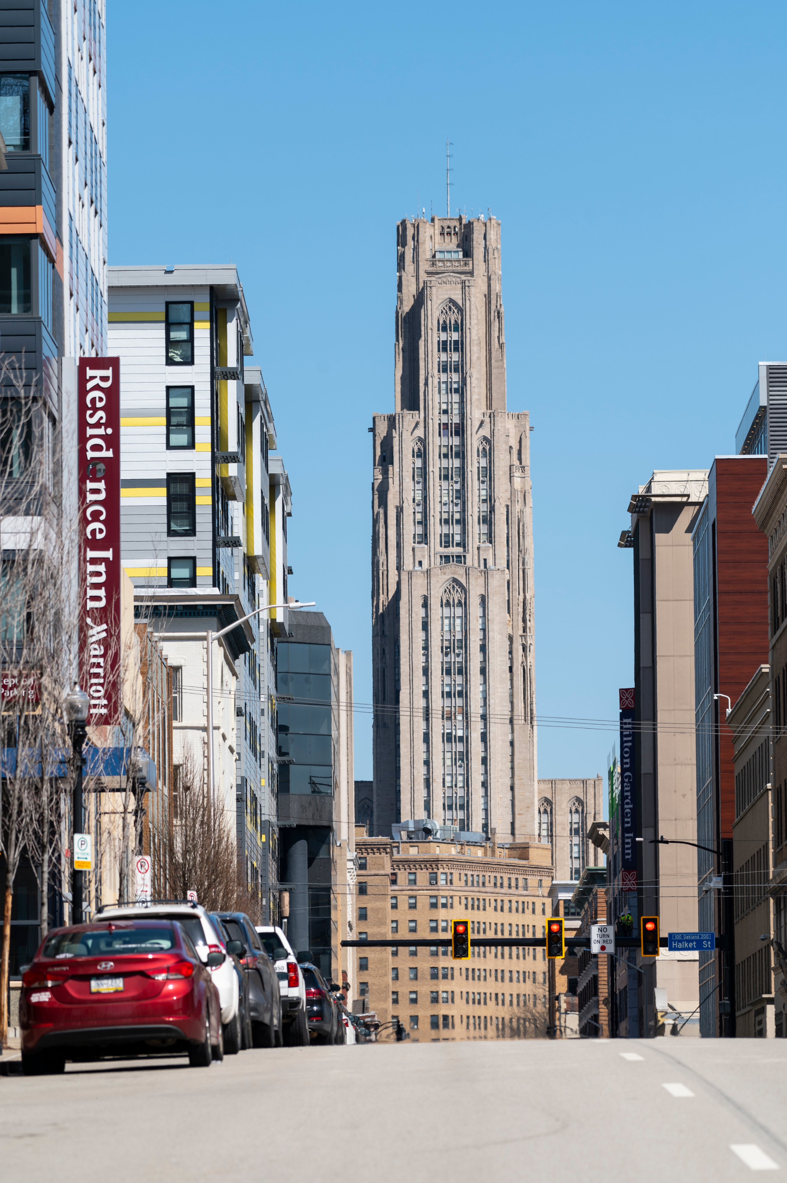 City view with the Cathedral of Learning at the center